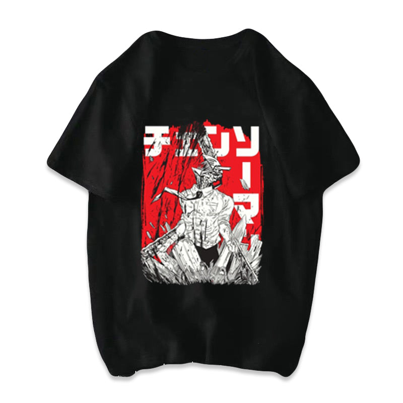 This T-shirt showcases the 'Blood Rage' of Chainsaw Man, making it the ideal choice for fans who want to wear their passion with intensity and style.