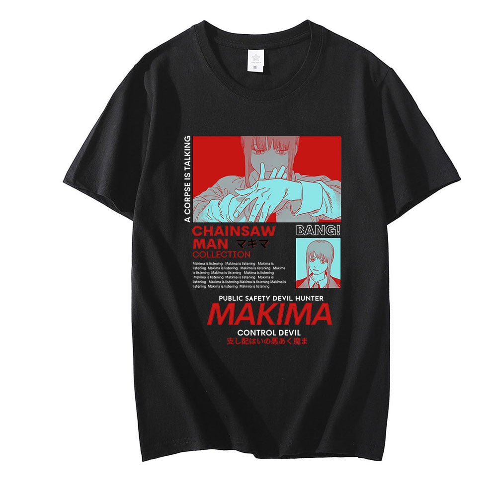 Chainsaw Man Makima Hoodie - European Size, Cotton, Full Sleeves, O-Neck Collar, Printed Design
