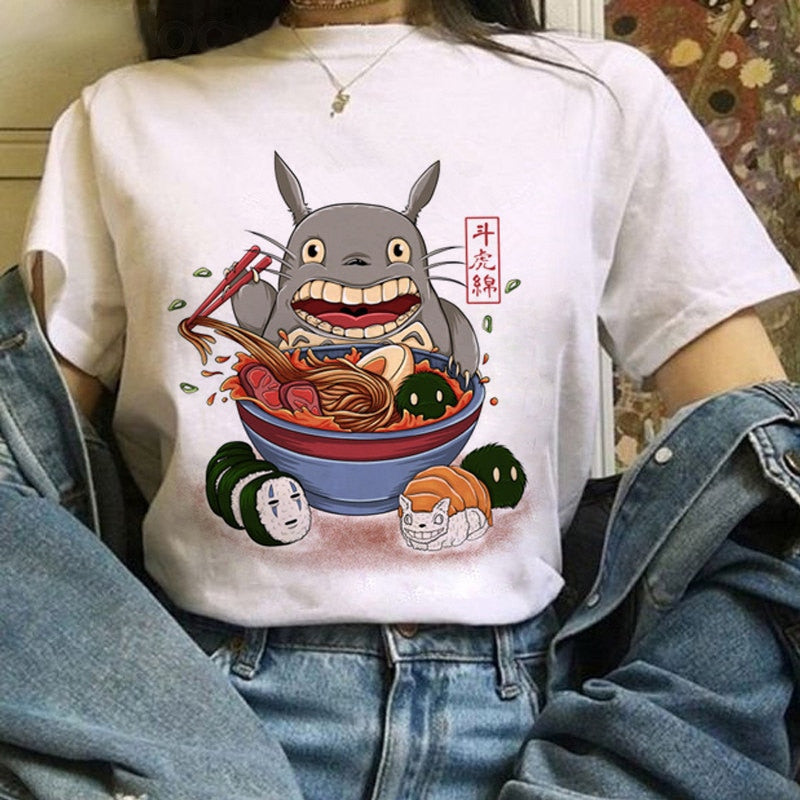 This T-shirt captures the essence of a 'Big Feast' from Studio Ghibli, allowing you to express your love for this magical world in a whimsical and delightful style.