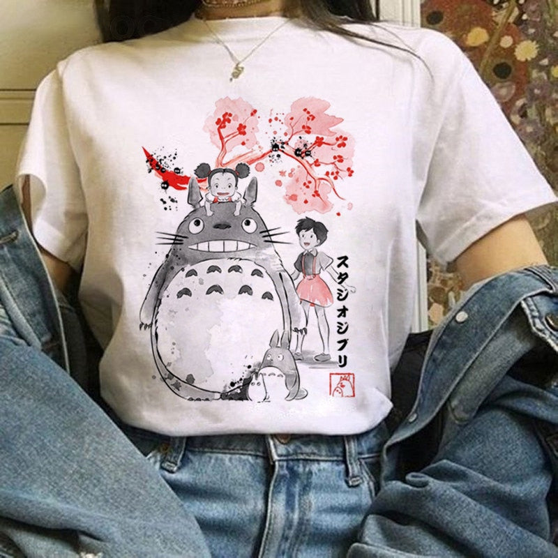 This T-shirt captures the happiness and delight of Totoro, making it the ideal choice for fans who want to wear their love for this beloved character with joy.
