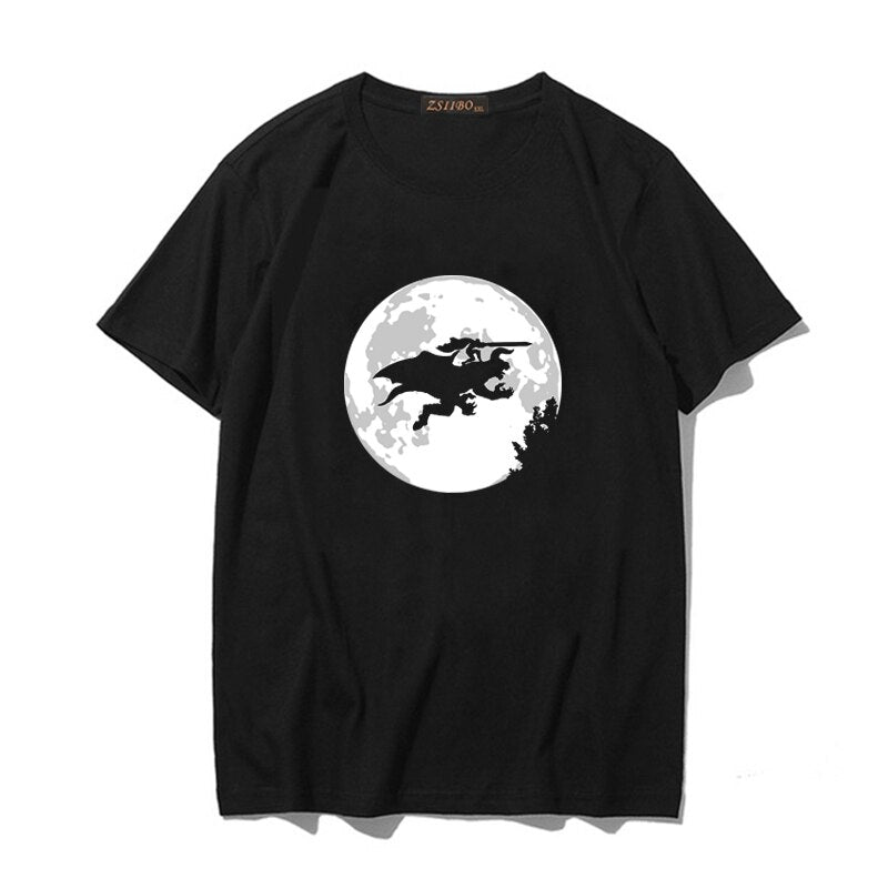 Berserk Silhouette Unisex T-Shirt - Asian Size, Cotton Fabric, O-Neck Collar, Short Sleeves, Striking Design