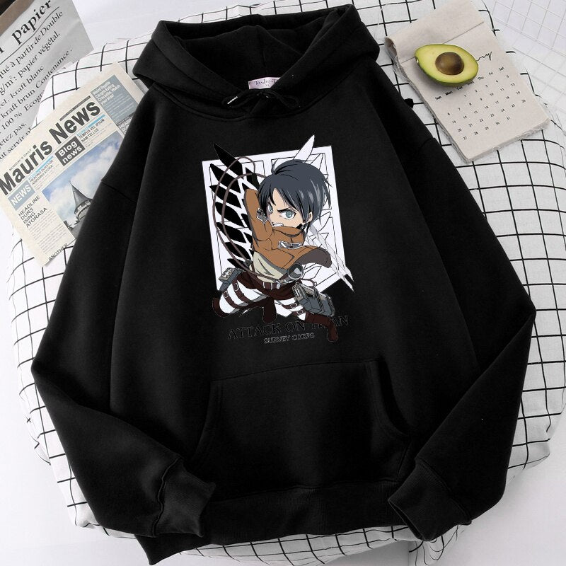 The Eren Yeager - Warrior's Determination Hoodie offers a versatile and casual style, making it perfect for various occasions. Whether you're cosplaying as Eren, attending an anime convention, or simply showcasing your love for Attack on Titan, this hoodie is the ultimate choice.
