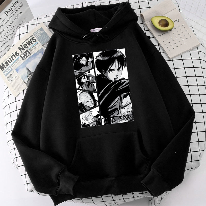 Unleash your inner titan with the Deadly Intent Hoodie, inspired by Attack On Titan. This Asian-sized unisex hoodie is perfect for fans of the show, featuring a printed design on high-quality polyester. Stay warm with full sleeves and embrace a casual look with the hood.