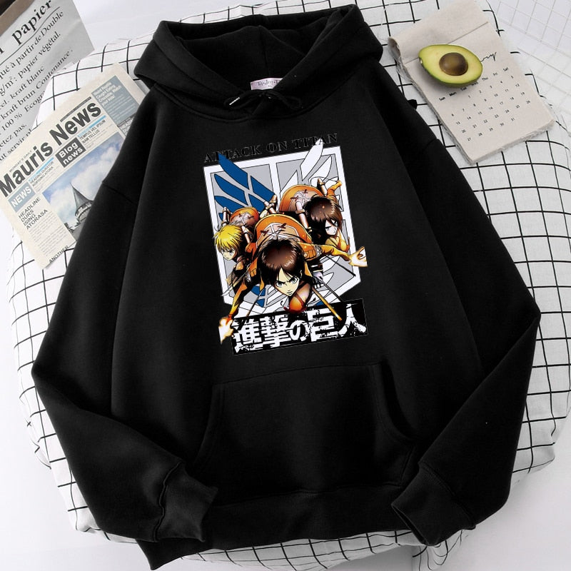 Gear up like a true Survey Corps member with our Survey Corps United Hoodie, inspired by Attack On Titan. This Asian-sized unisex hoodie features a full print design on high-quality polyester, perfect for fans of the series. Stay warm and stylish with a casual hooded design.