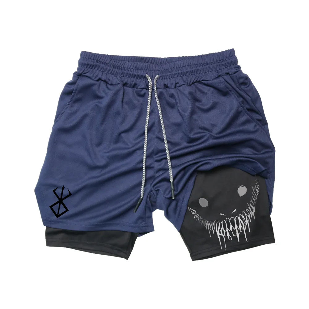 Navy Berserk - Compression Shorts