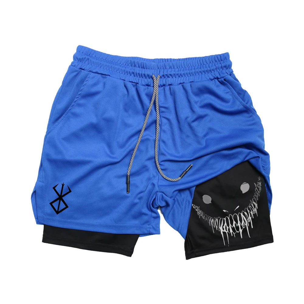 Blue Berserk - Compression Shorts