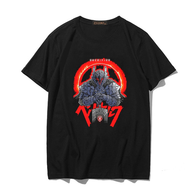 Berserk Oversized Unisex T-Shirt - Cotton-Polyester Blend, O-Neck Collar, Short Sleeves, Stylish Design