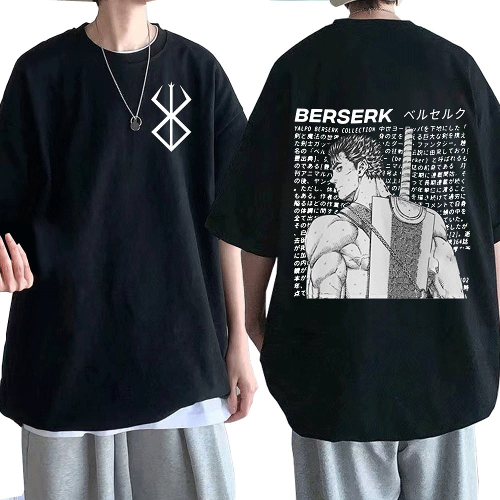 Berserk Warrior Unisex T-Shirt , Cotton-Polyester Blend, O-Neck Collar, Short Sleeves, Bold Design