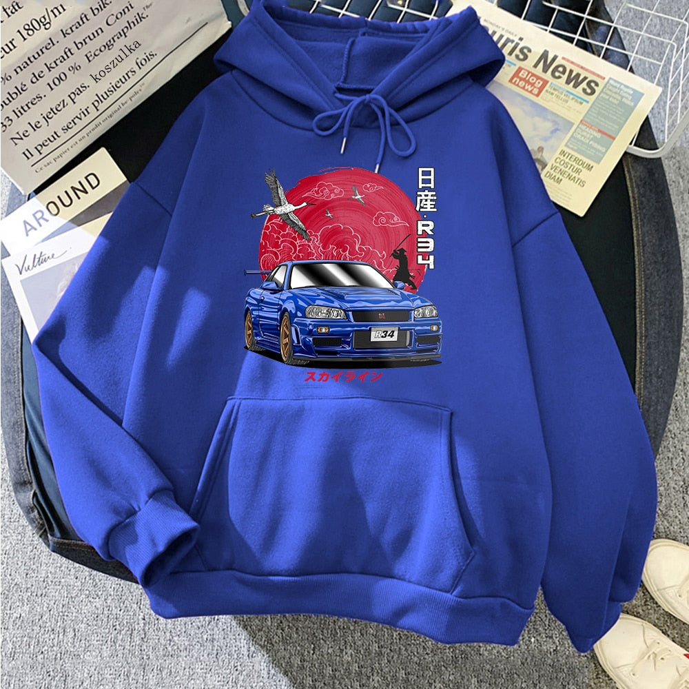 Initial D Hoodie Skyline GT-R R34