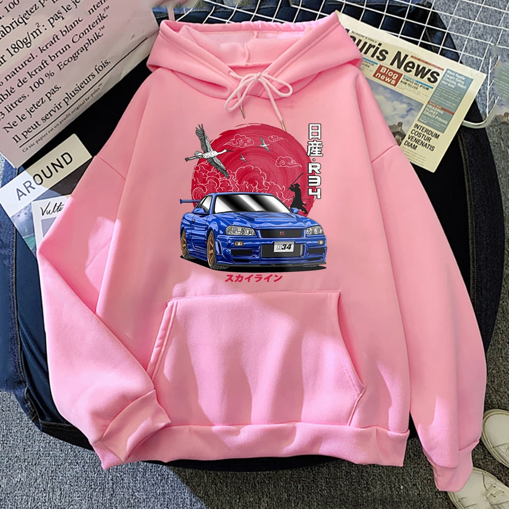 Initial D Hoodie Skyline GT-R R34