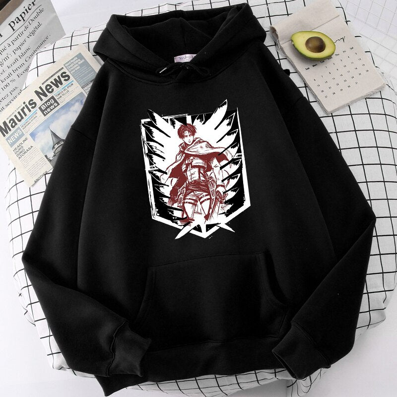 Victorious Levi Ackerman Hoodie Unisex Hooded Sweatshirt in Asian Size Premium Polyester Hoodie with Full Print