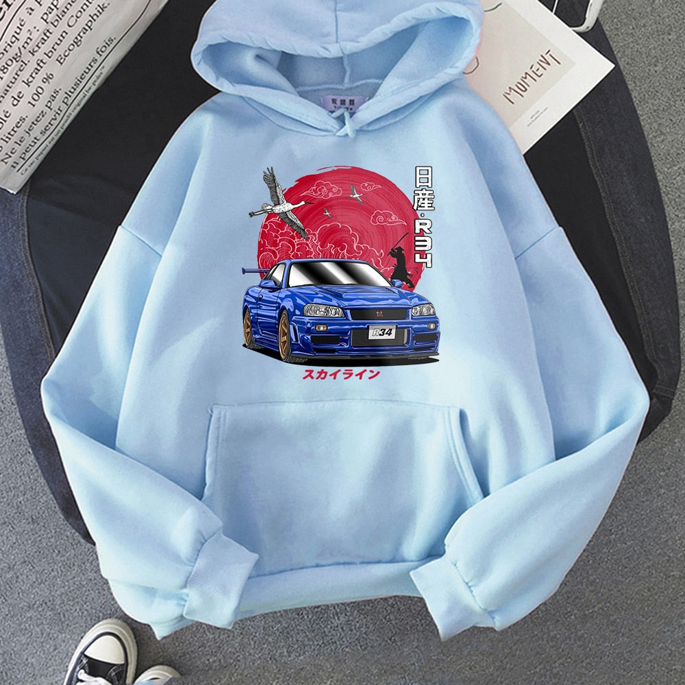 Initial D Hoodie Skyline GT-R R34