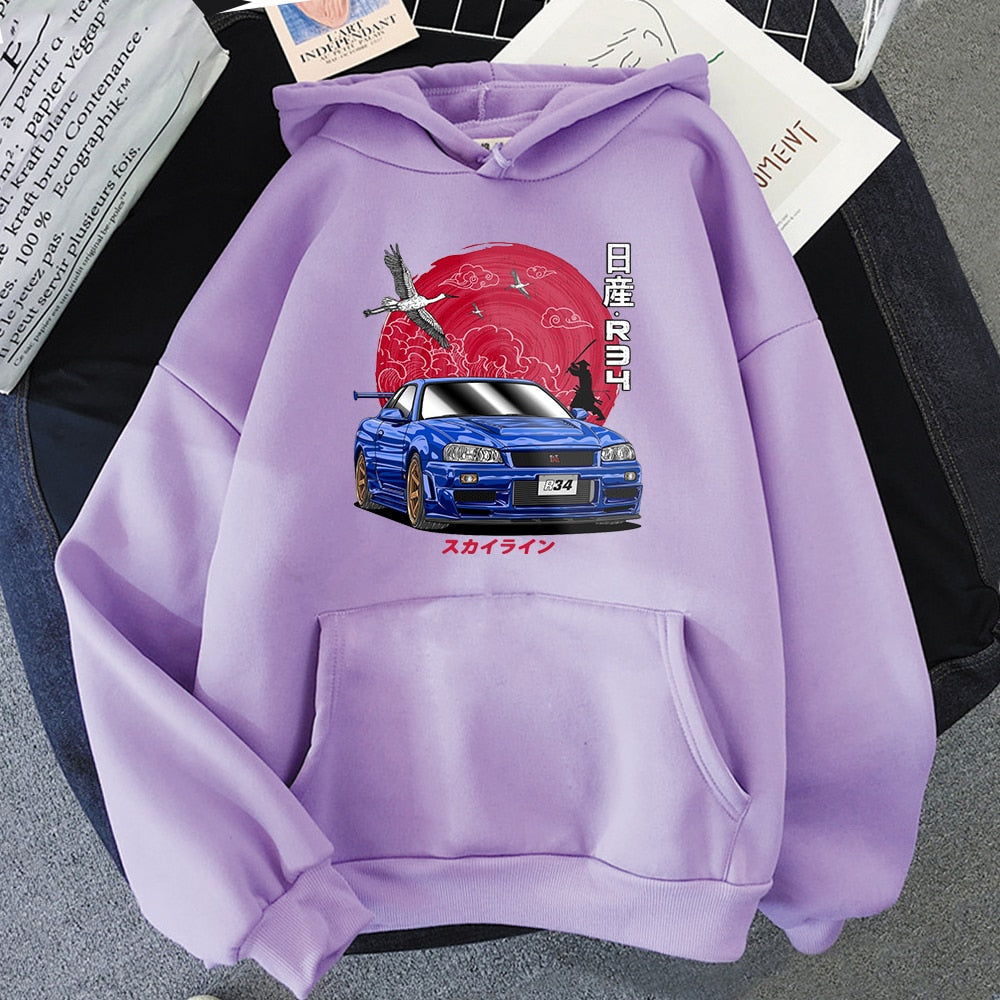 Initial D Hoodie Skyline GT-R R34