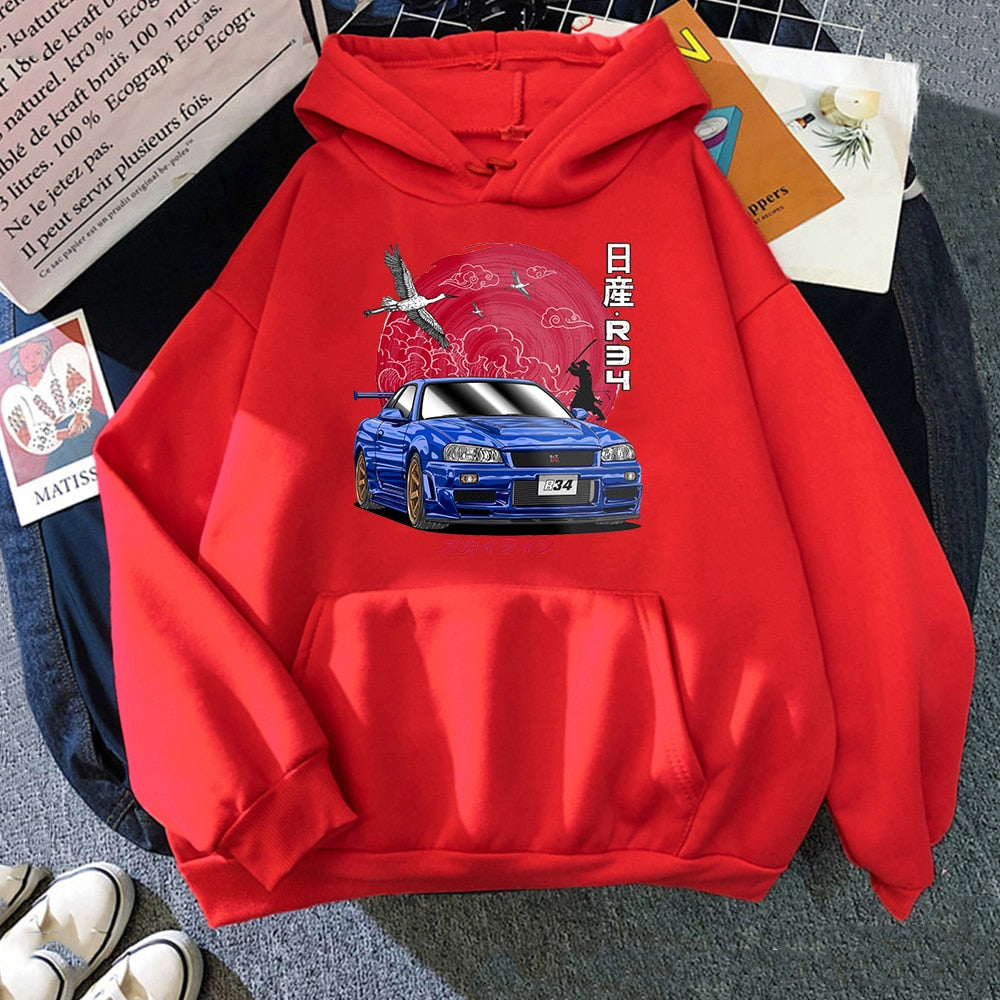 Initial D Hoodie Skyline GT-R R34